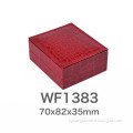 [stocking]cheap red crocodile PU faux leather wrapped plastic pendant box,ear nails earrings box, jewelry box